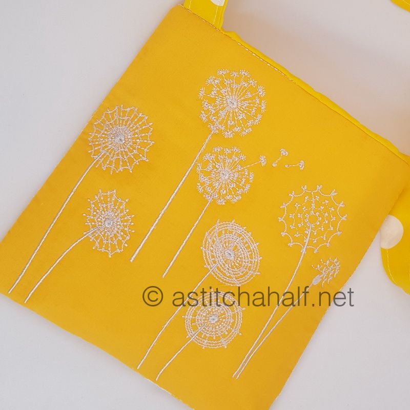 Duo Dandelion Cross Body Bags - a-stitch-a-half