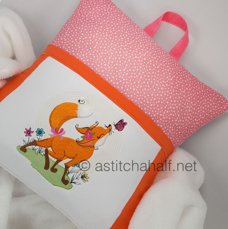 Fancy Fox Reading Pillow - a-stitch-a-half