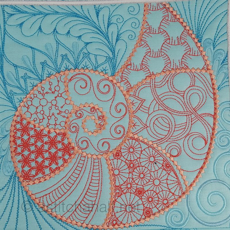 Supreme Sea Shells Quilt Block Combo - a-stitch-a-half