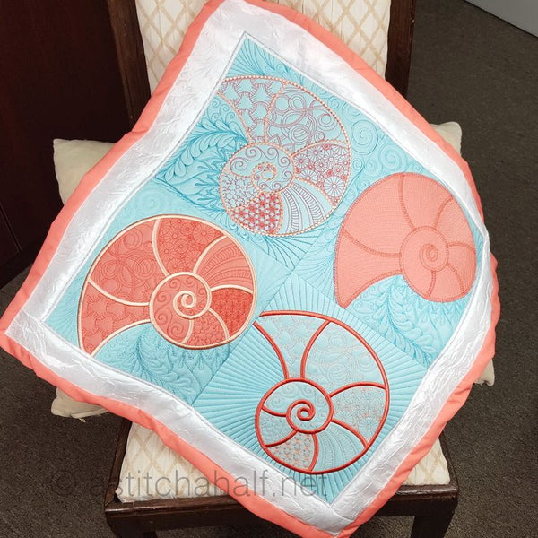 Supreme Sea Shells Quilt Block Combo - aStitch aHalf