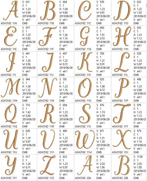 The Duchess Monogram Letters A through Z - a-stitch-a-half