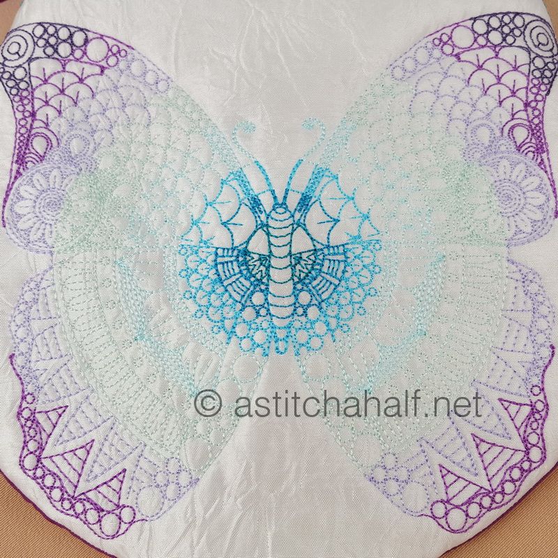 Mega Butterfly Mandala Round Cross Body Bag - a-stitch-a-half