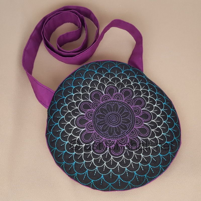 Aurora Borealis Round Cross Body Bag - aStitch aHalf