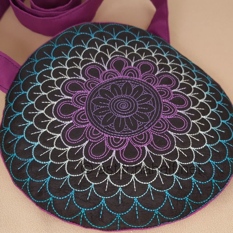 Aurora Borealis Round Cross Body Bag - aStitch aHalf