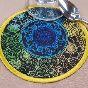 Ombre Mandala Coaster - a-stitch-a-half