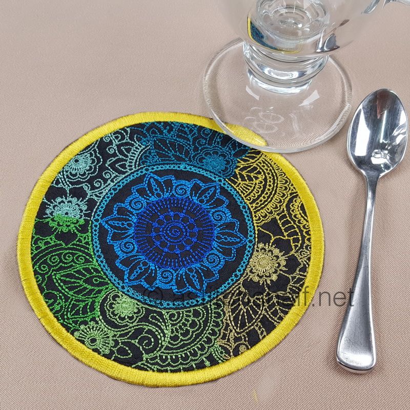 Ombre Mandala Coaster - a-stitch-a-half