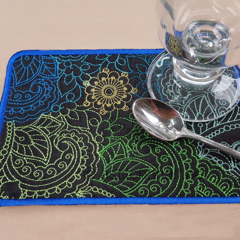 Ombre Mandala Mug Rug - a-stitch-a-half