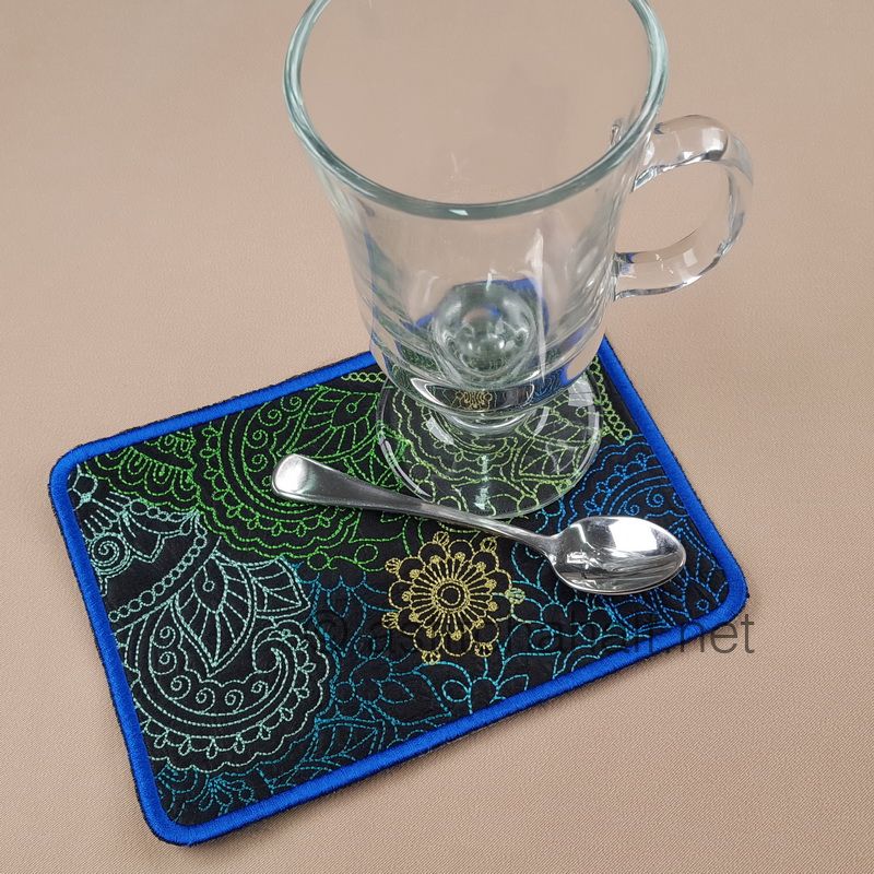 Ombre Mandala Mug Rug - a-stitch-a-half