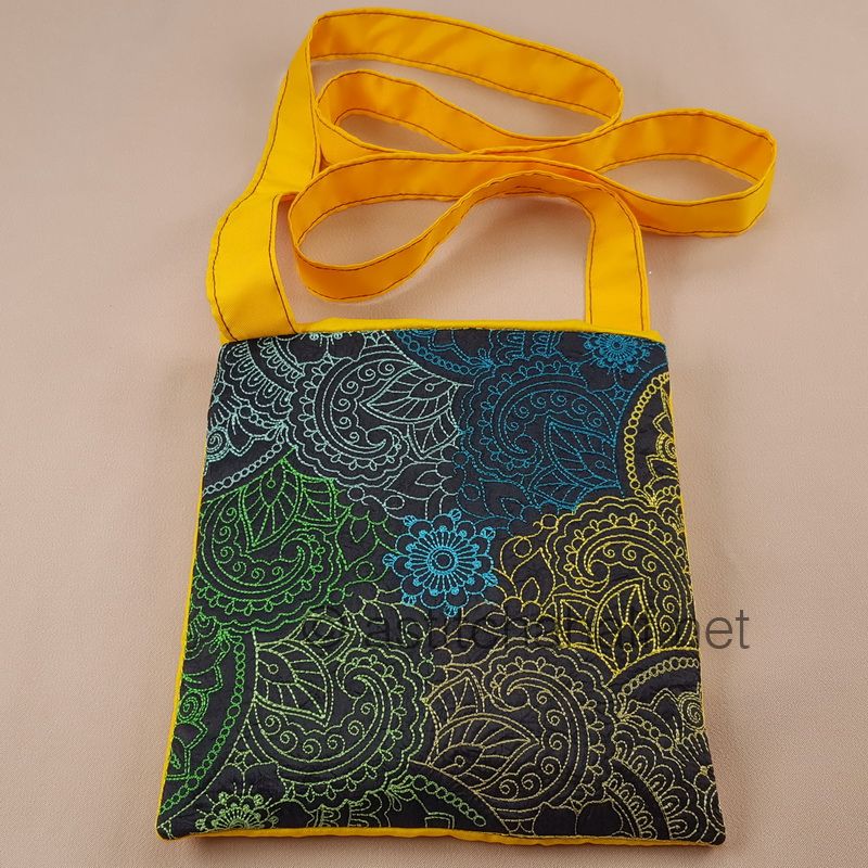 Ombre Mandala Square Cross Body Bag - a-stitch-a-half