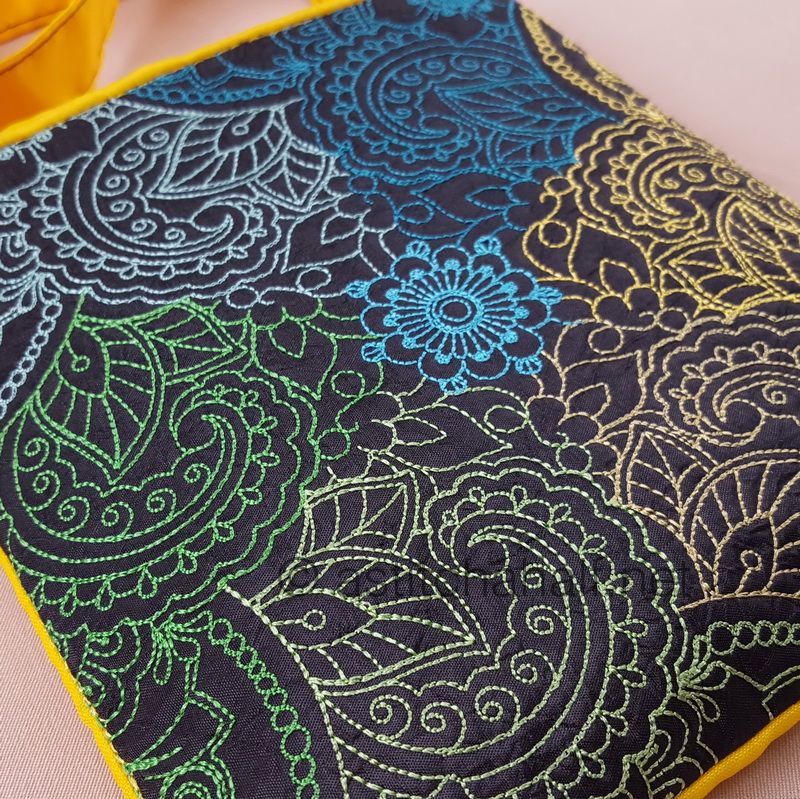 Ombre Mandala Square Cross Body Bag - a-stitch-a-half