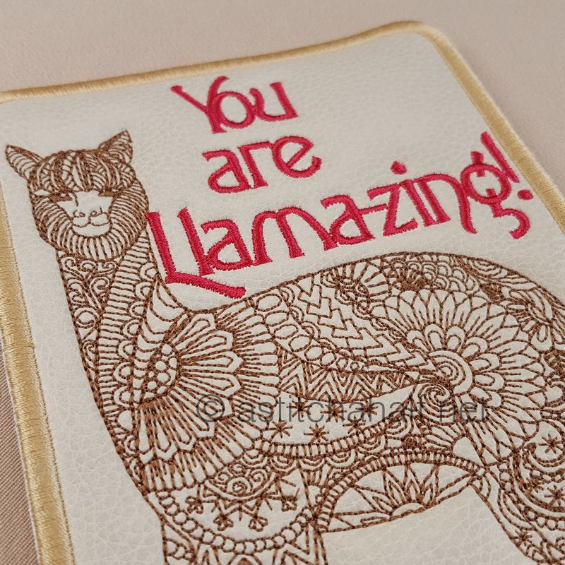 Mandala Llama Mug Rug Amazing - a-stitch-a-half