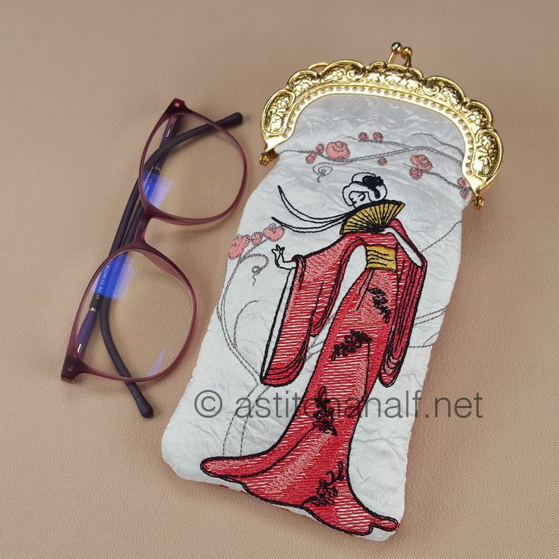 Beauty of Asia Eyeglass Case with Metal Clip - a-stitch-a-half