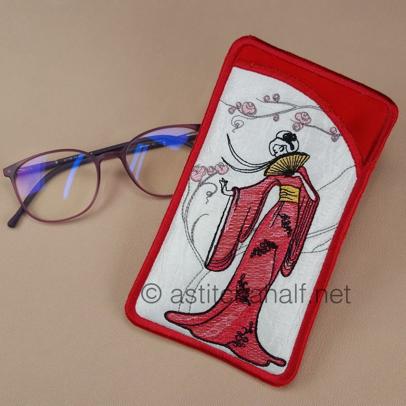 Beauty of Asia Eyeglass Case In The Hoop - a-stitch-a-half
