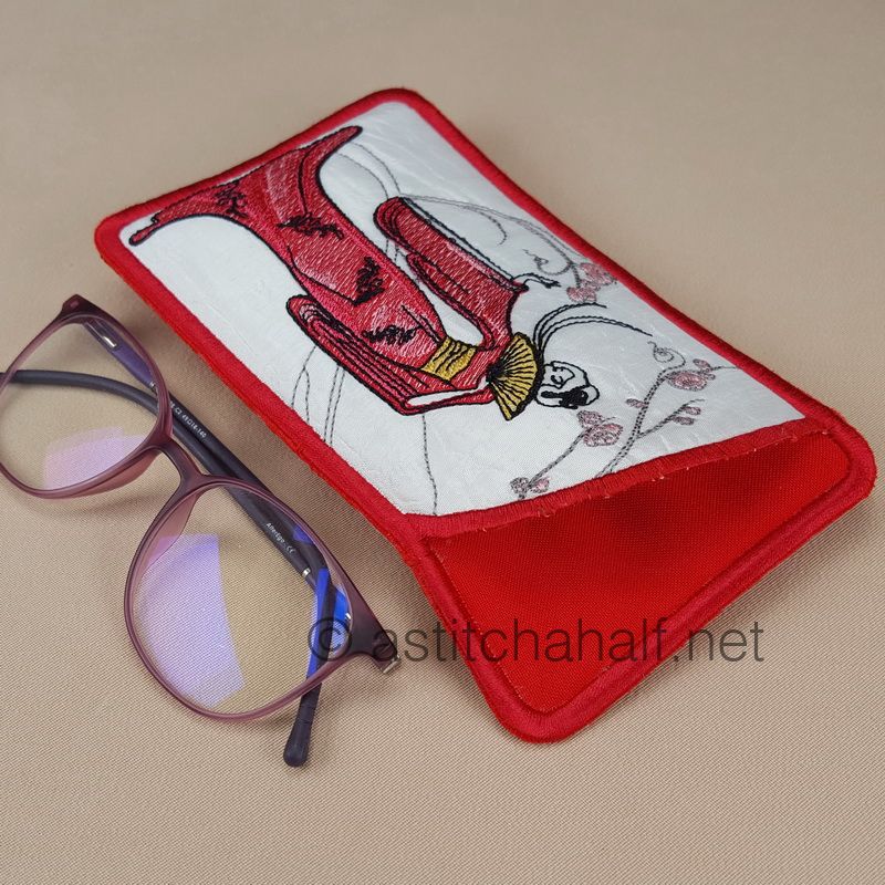 Beauty of Asia Eyeglass Case In The Hoop - a-stitch-a-half