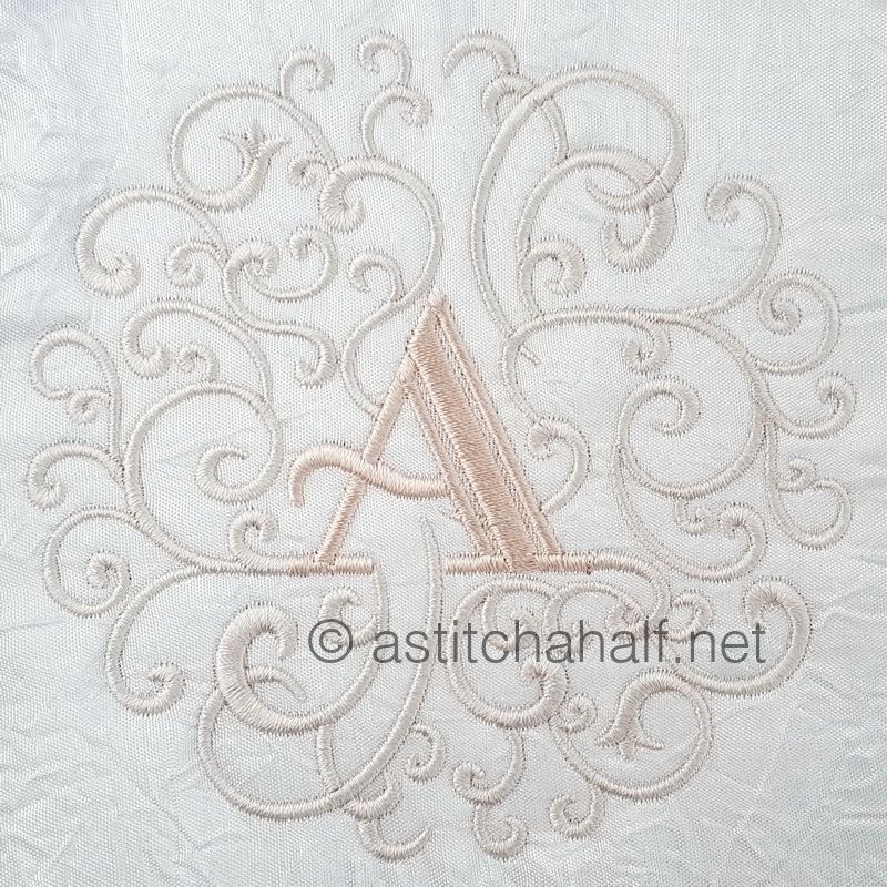 Rococo Dreams Monogram Letters A - a-stitch-a-half