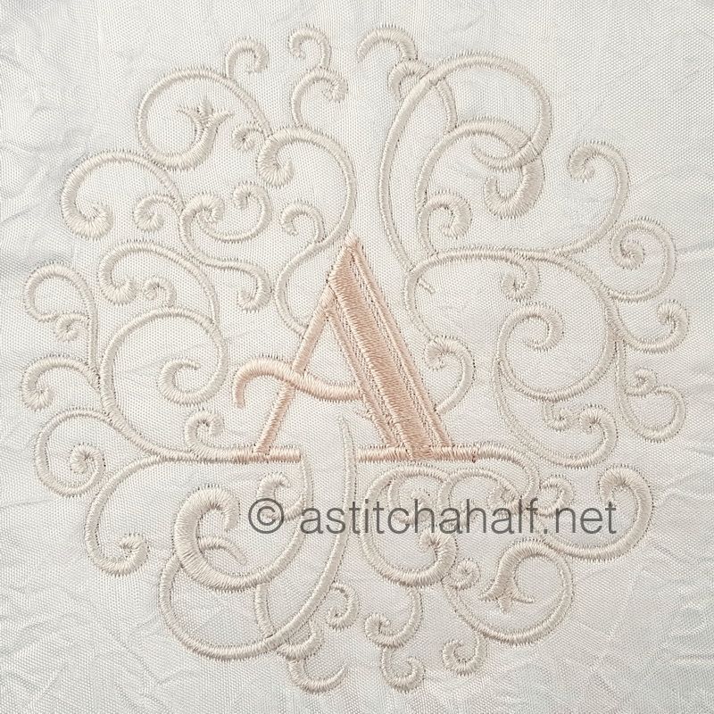 Rococo Dreams Monogram Letters A through Z - a-stitch-a-half