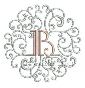 Rococo Dreams Monogram Letters B - a-stitch-a-half