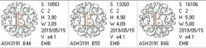 Rococo Dreams Monogram Letters B - a-stitch-a-half