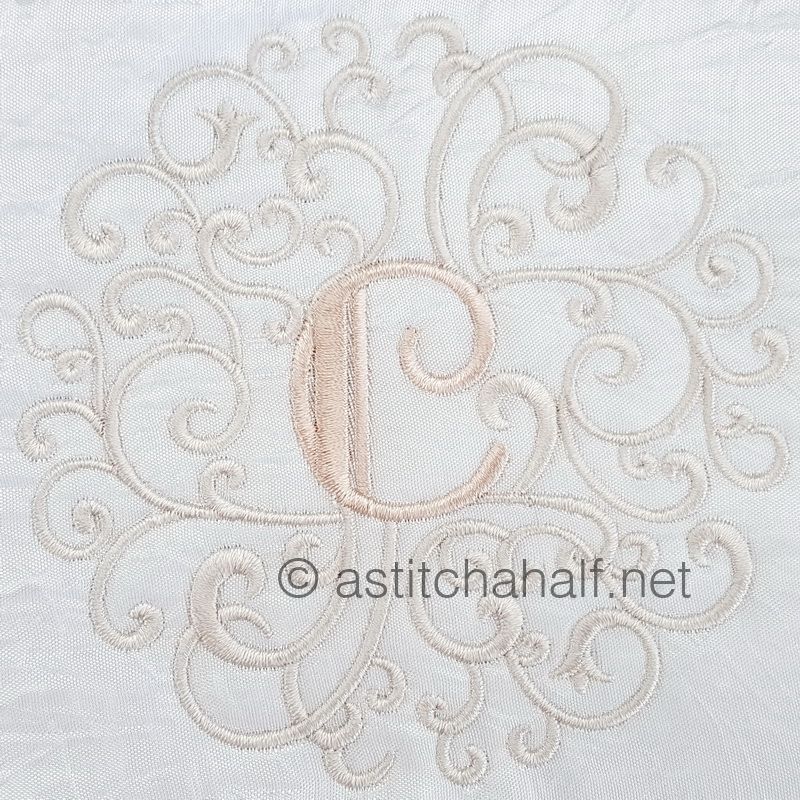 Rococo Dreams Monogram Letters C - a-stitch-a-half