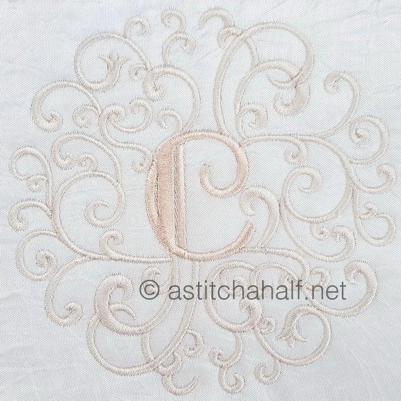 Rococo Dreams Monogram Letters C - a-stitch-a-half