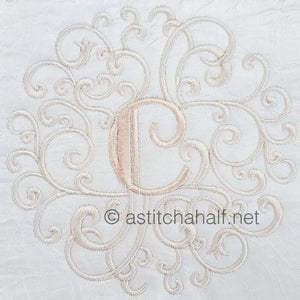 Rococo Dreams Monogram Letters C - a-stitch-a-half