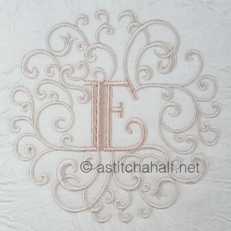Rococo Dreams Monogram Letters E - a-stitch-a-half