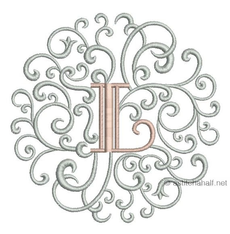 Rococo Dreams Monogram Letters L - a-stitch-a-half