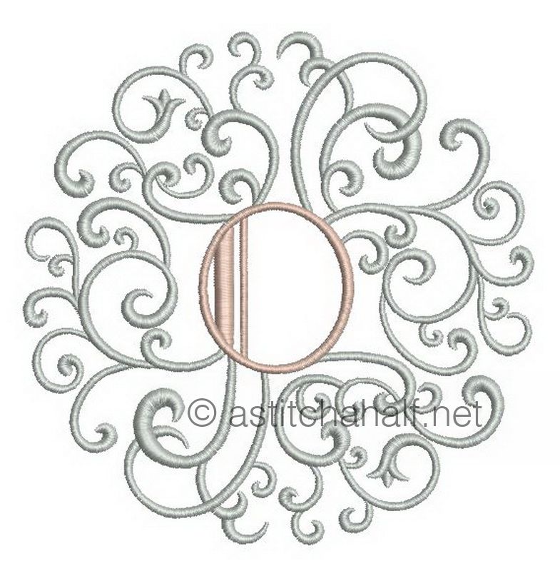 Rococo Dreams Monogram Letters O - a-stitch-a-half