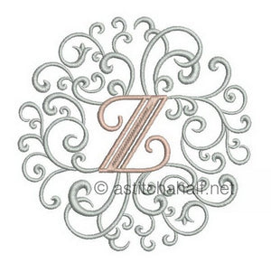 Rococo Dreams Monogram Letters A through Z - a-stitch-a-half