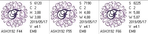 Regal Curls Monogram Letters F - a-stitch-a-half