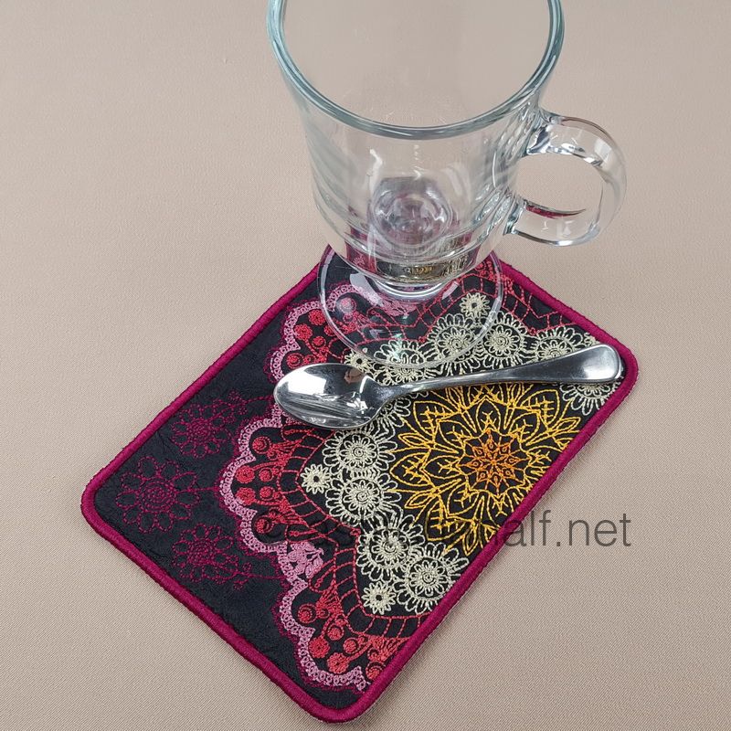 Turkish Delight Mug Rugs - a-stitch-a-half