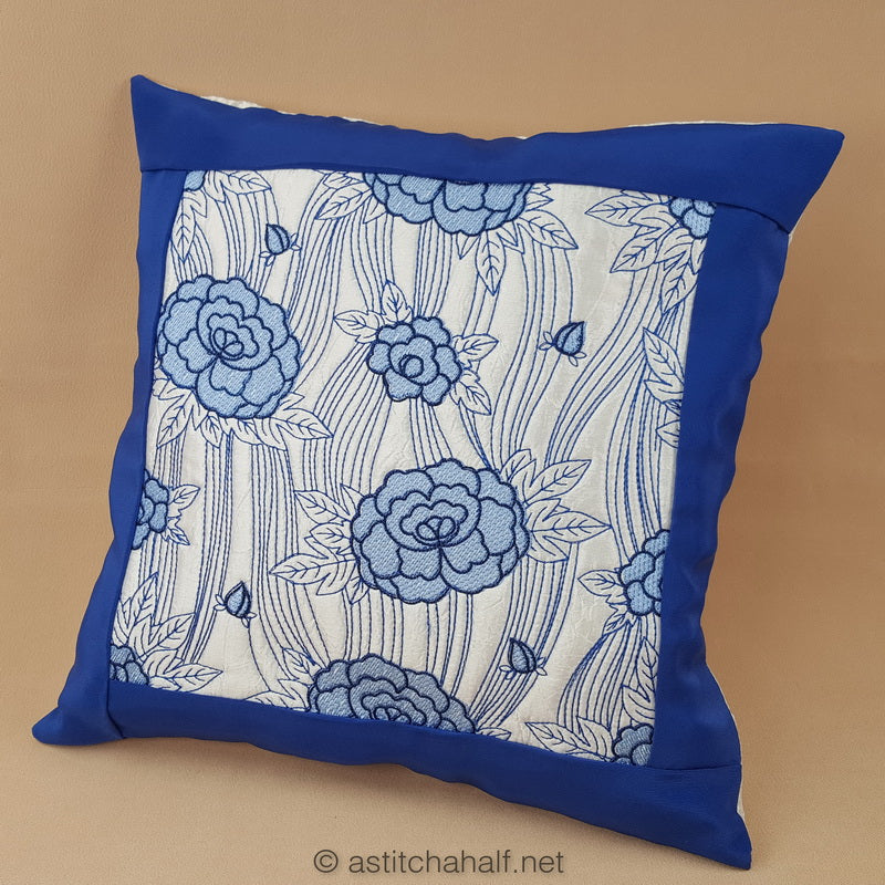 Japanese Peony Decorative Pillow Designs - a-stitch-a-half