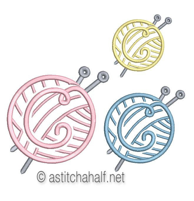 Knitting Monogram Letter C - aStitch aHalf