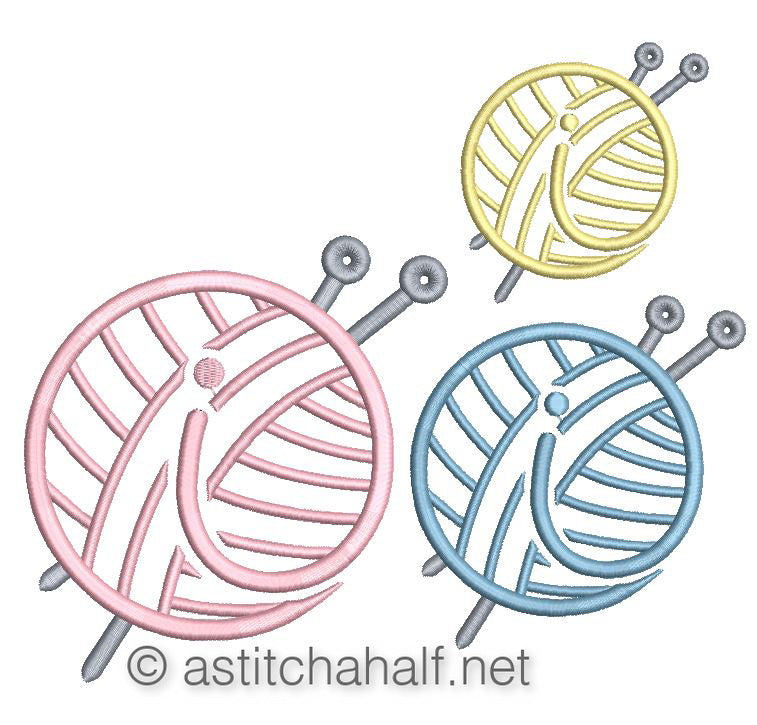 Knitting Monogram Letter I - aStitch aHalf