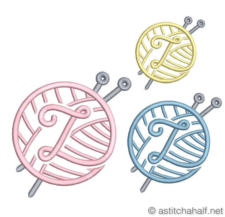 Knitting Monogram Letter Z - aStitch aHalf