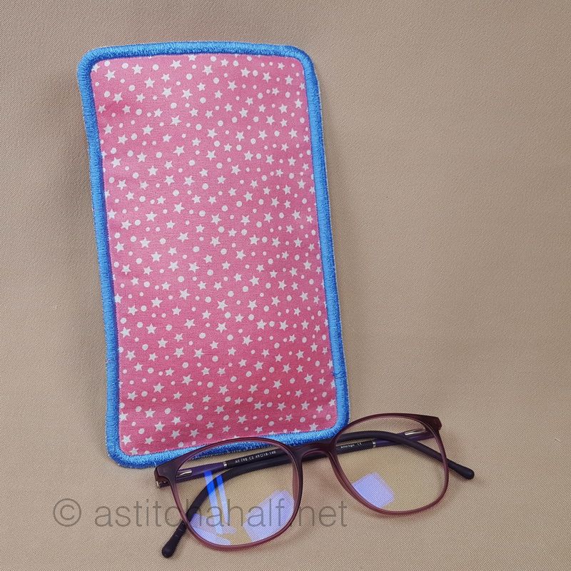 Flamingo Brush Strokes Eyeglass Case - a-stitch-a-half