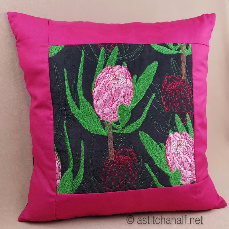 Protea Harmony Decorative Pillow Designs - a-stitch-a-half