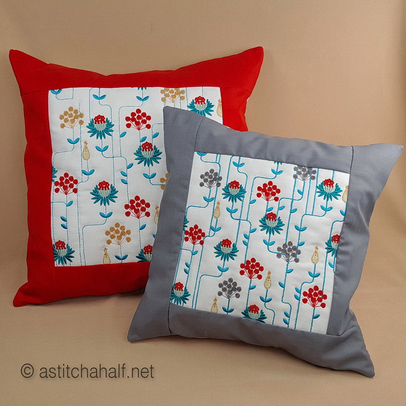 Garden Geometric Decorative Pillow Designs - a-stitch-a-half