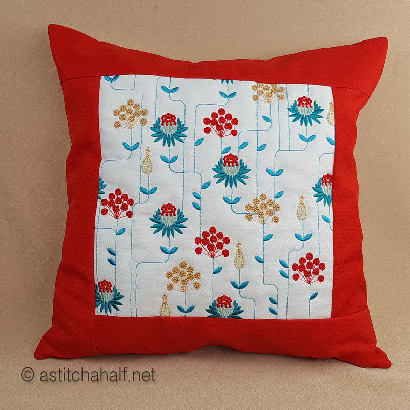Garden Geometric Decorative Pillow Designs - a-stitch-a-half