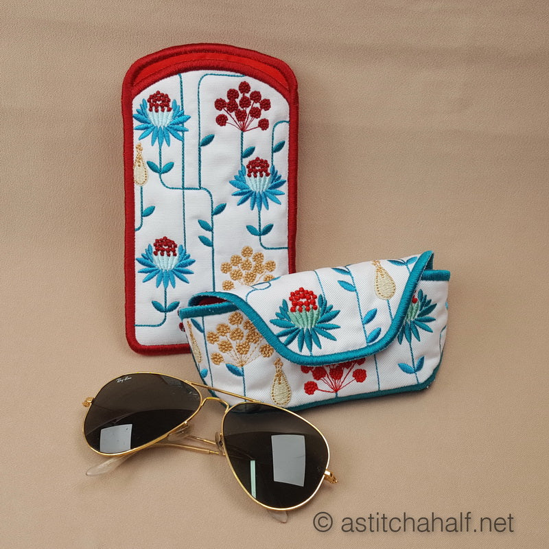 Newlook Garden Geometric Eyeglass Case - a-stitch-a-half