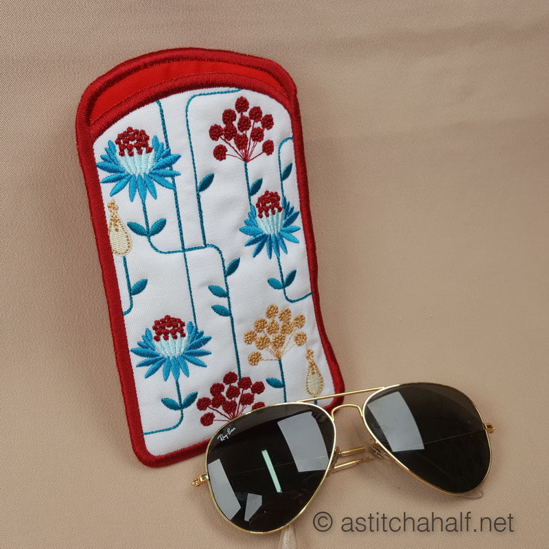 Newlook Garden Geometric Eyeglass Case - a-stitch-a-half
