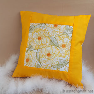 Sweet Sunshine Decorative Pillow Designs - aStitch aHalf