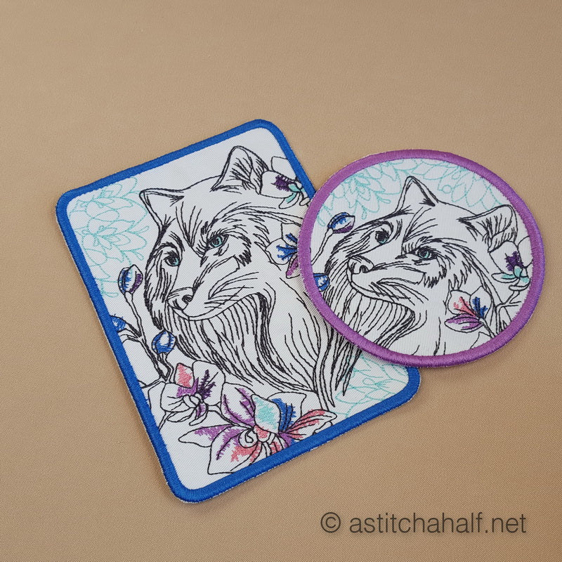 Wild Winter Mug Rug and Coaster set - a-stitch-a-half