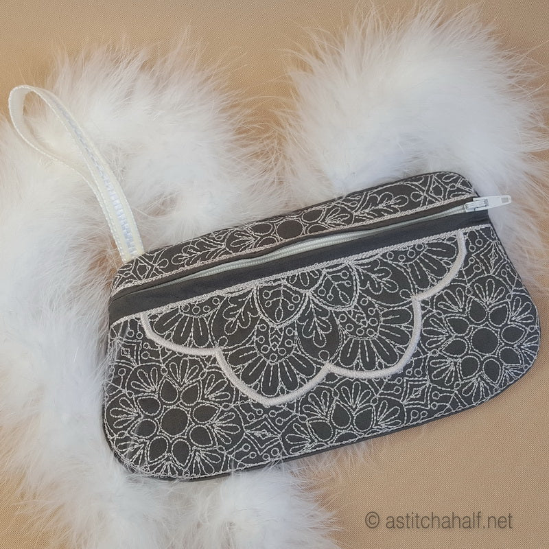 Winter Charm ITH Wrist Clutch - a-stitch-a-half