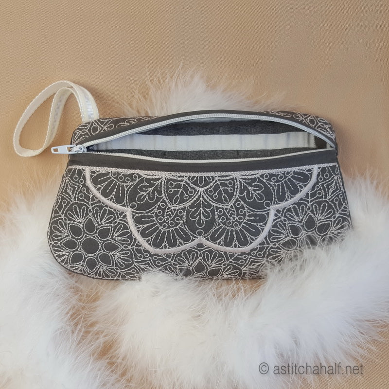 Winter Charm ITH Wrist Clutch - a-stitch-a-half