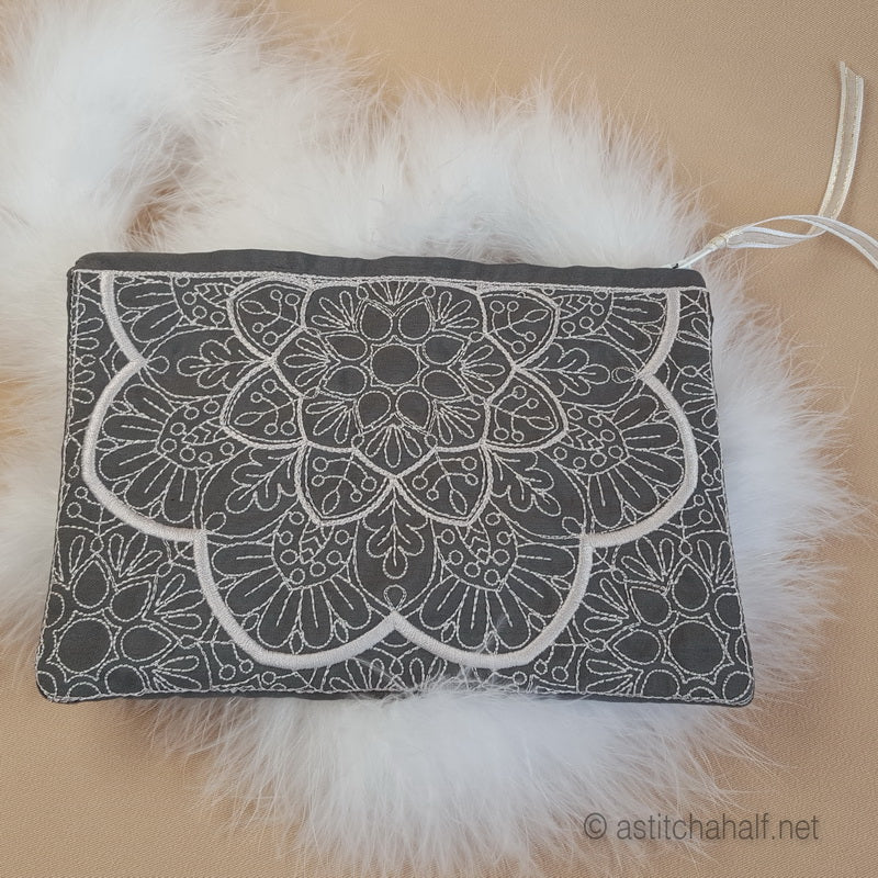 Winter Charm ITH Fold-over Clutch Purse - a-stitch-a-half