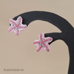Sweet Sea Star Freestanding Lace Earrings - a-stitch-a-half