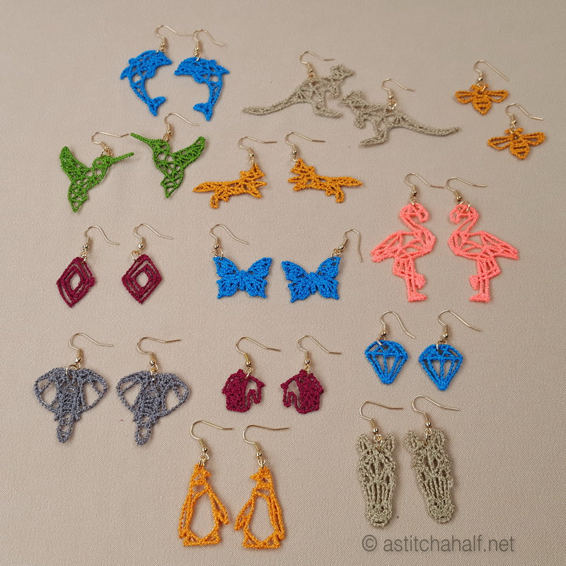 Origami Freestanding Lace Earrings Combo - a-stitch-a-half