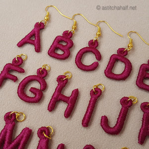 Miniature Monogram Freestanding Lace Earrings Combo - a-stitch-a-half