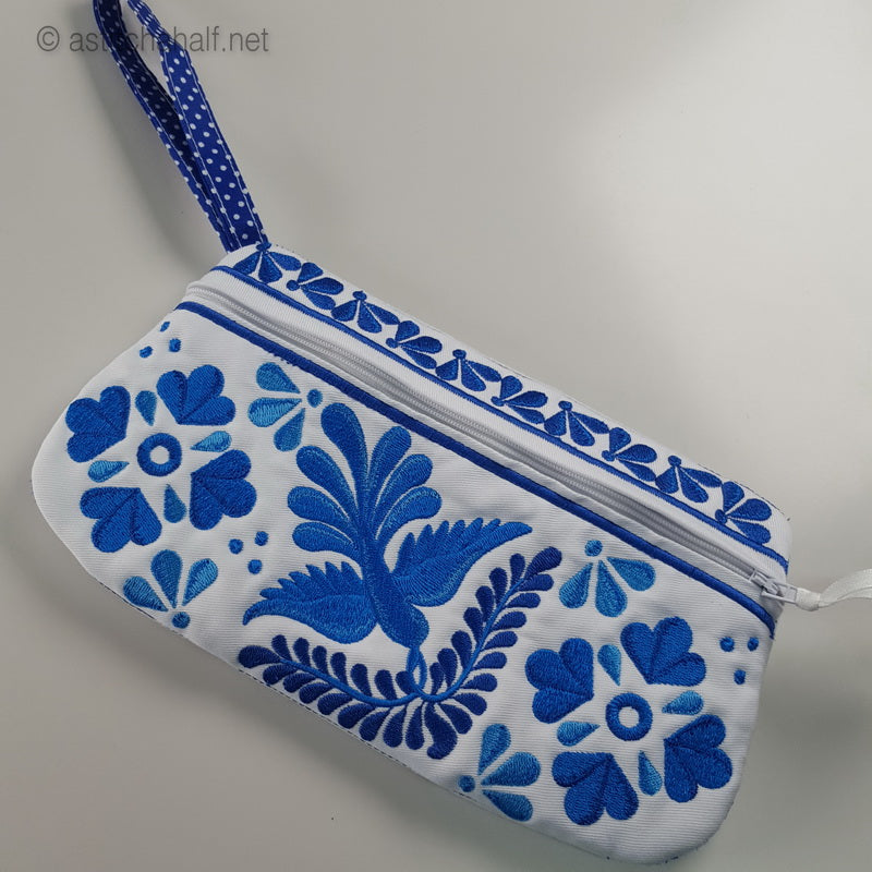 Winter Tears ITH Wrist Clutch - a-stitch-a-half